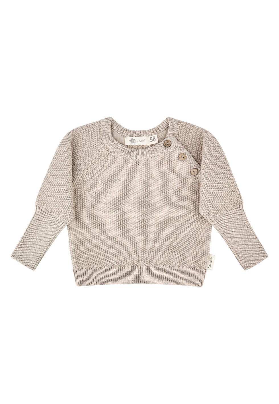 Strickpullover mit Mitwachsbündchen Größe: 68 bis 86