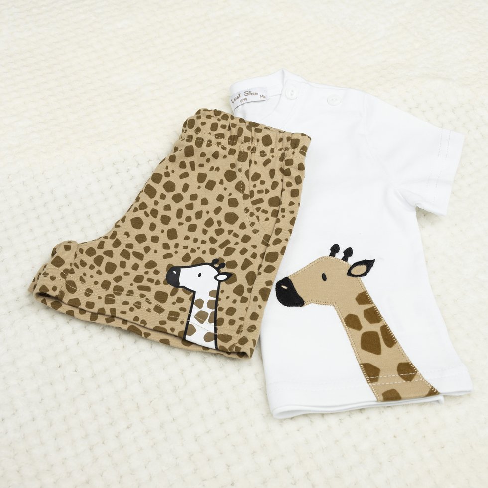 Set Giraffe Shirt und Hose Größen: 3 - 18 Monate